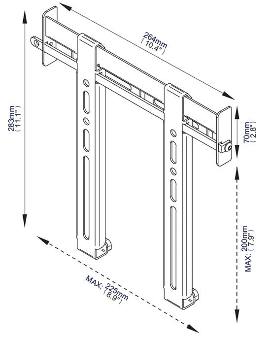 B-Tech Ventry BTV 500 Flat TV Wall Mount for TVs up to 42inch