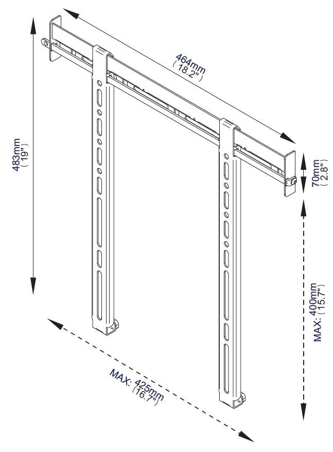 B-Tech Ventry BTV 510 Flat TV Wall Mount for TVs up to 55 inch