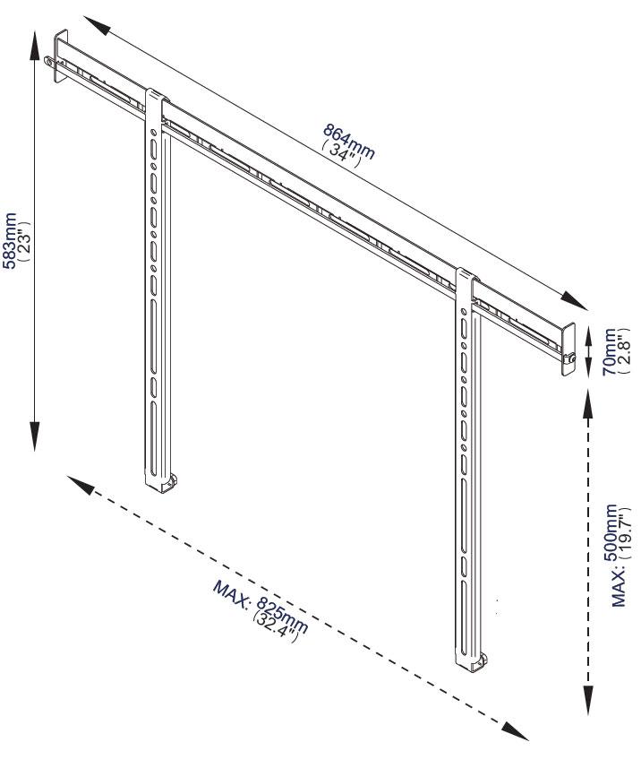 B-Tech Ventry BTV520 Flat TV Wall Mount for TVs up to 65 inch