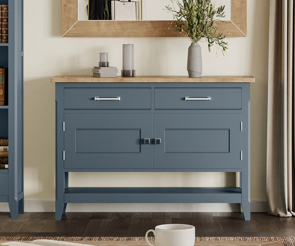Baumhaus Signature Blue Small Sideboard / Hall Console Table (CFR02B)