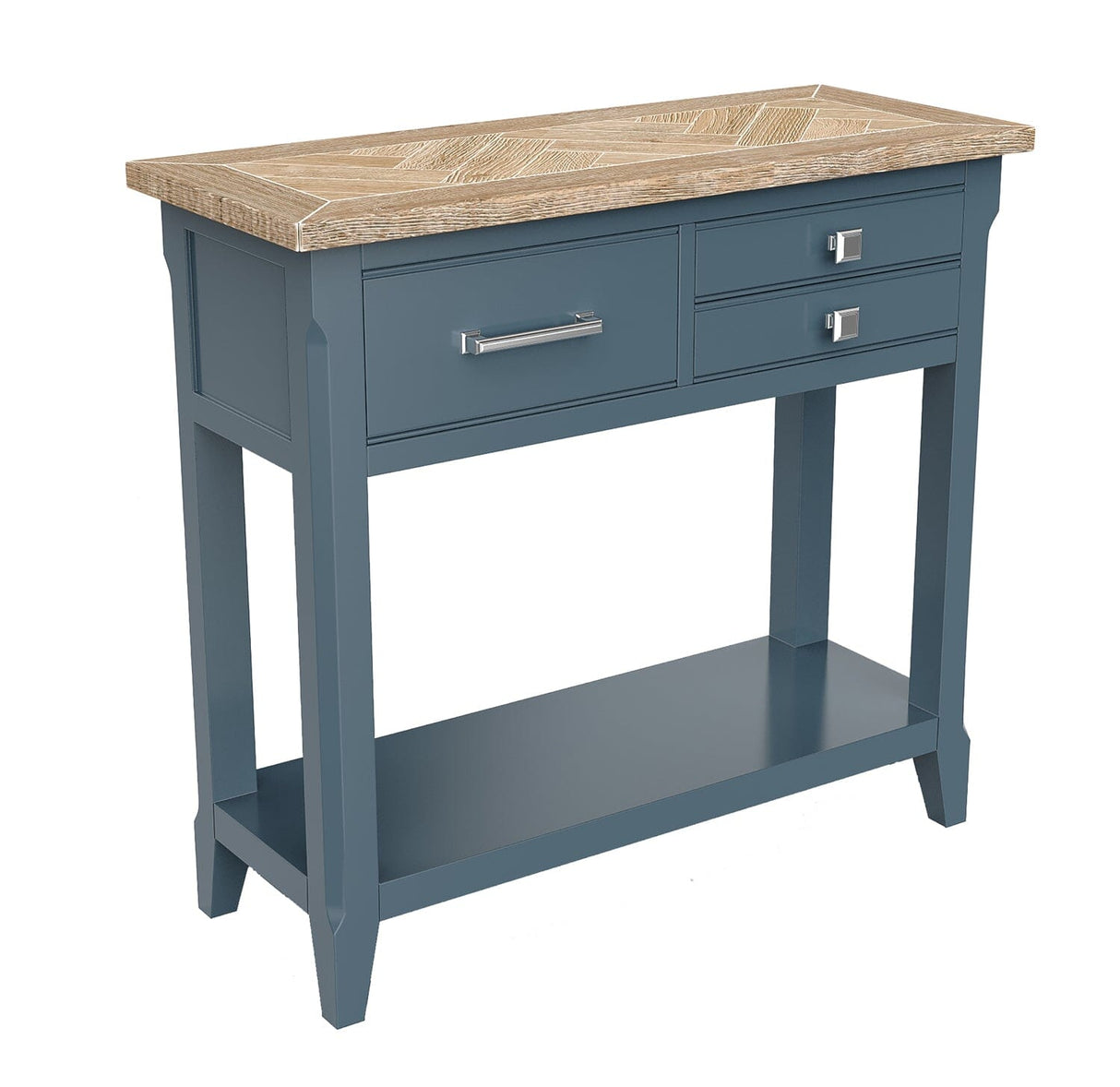 Baumhaus Signature Blue - Reclaimed Small Console Table (CFR02D)