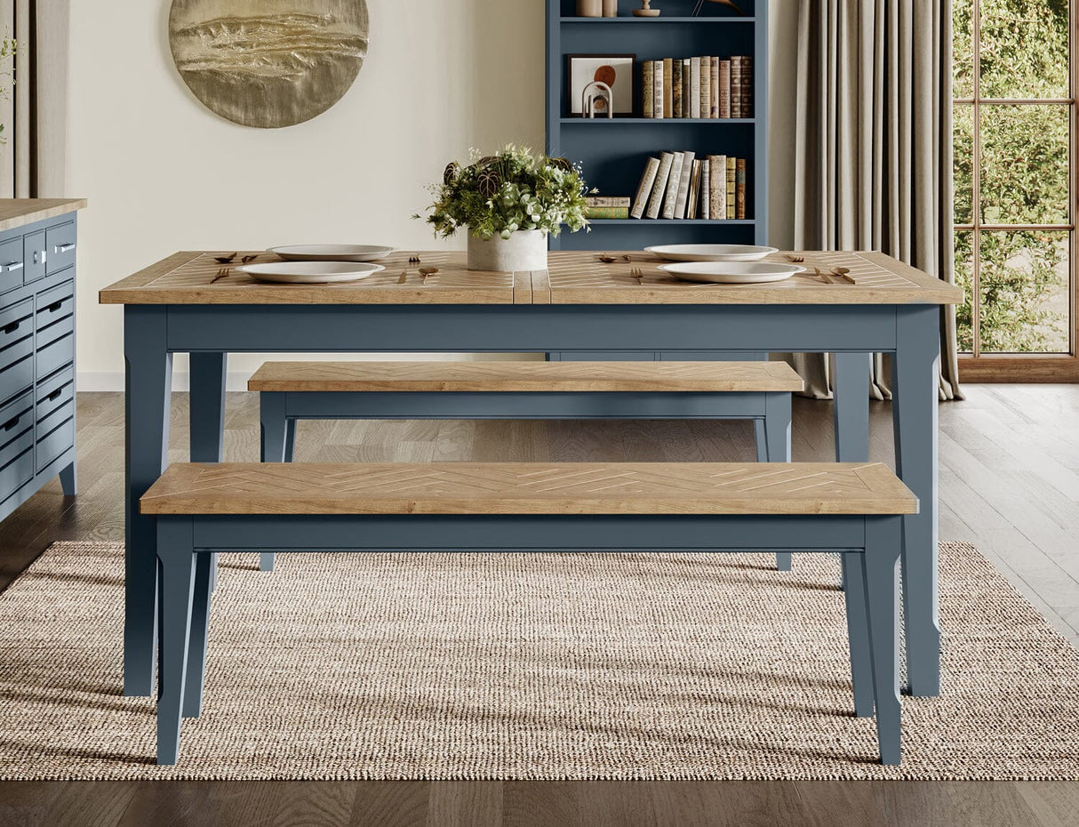 Baumhaus Signature Blue Extending Dining Table (CFR04A)