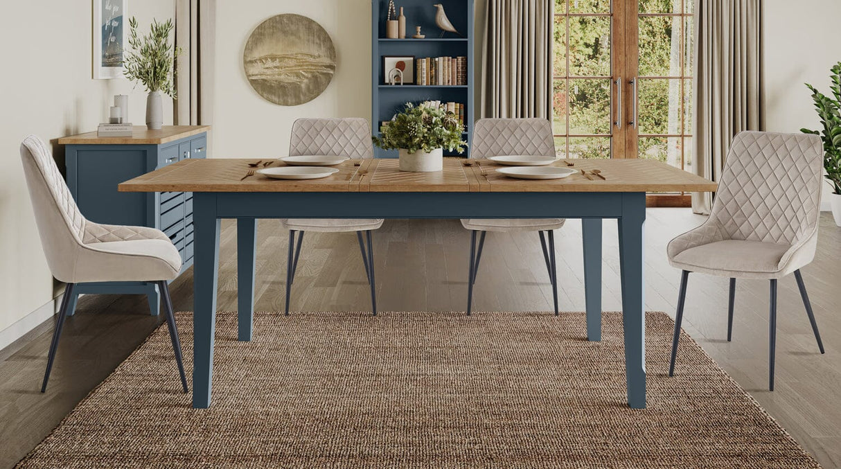Baumhaus Signature Blue Extending Dining Table (CFR04A)