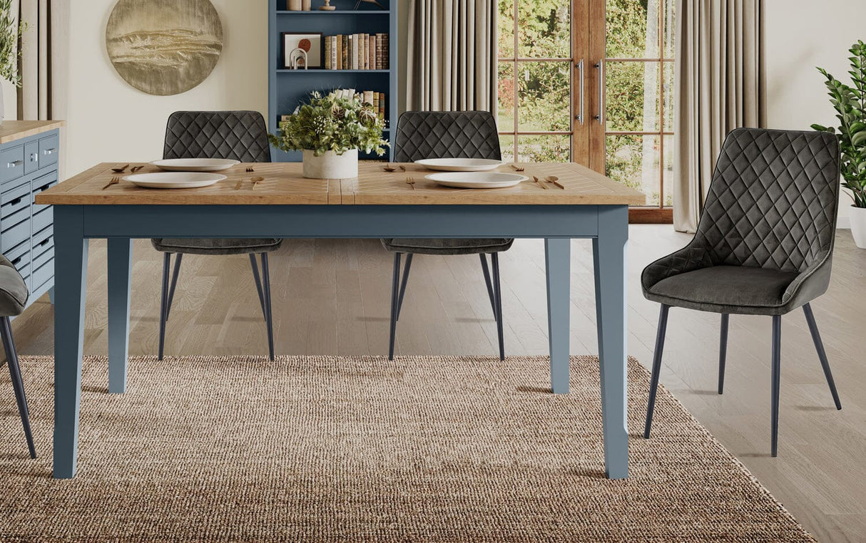 Baumhaus Signature Blue Extending Dining Table (CFR04A)