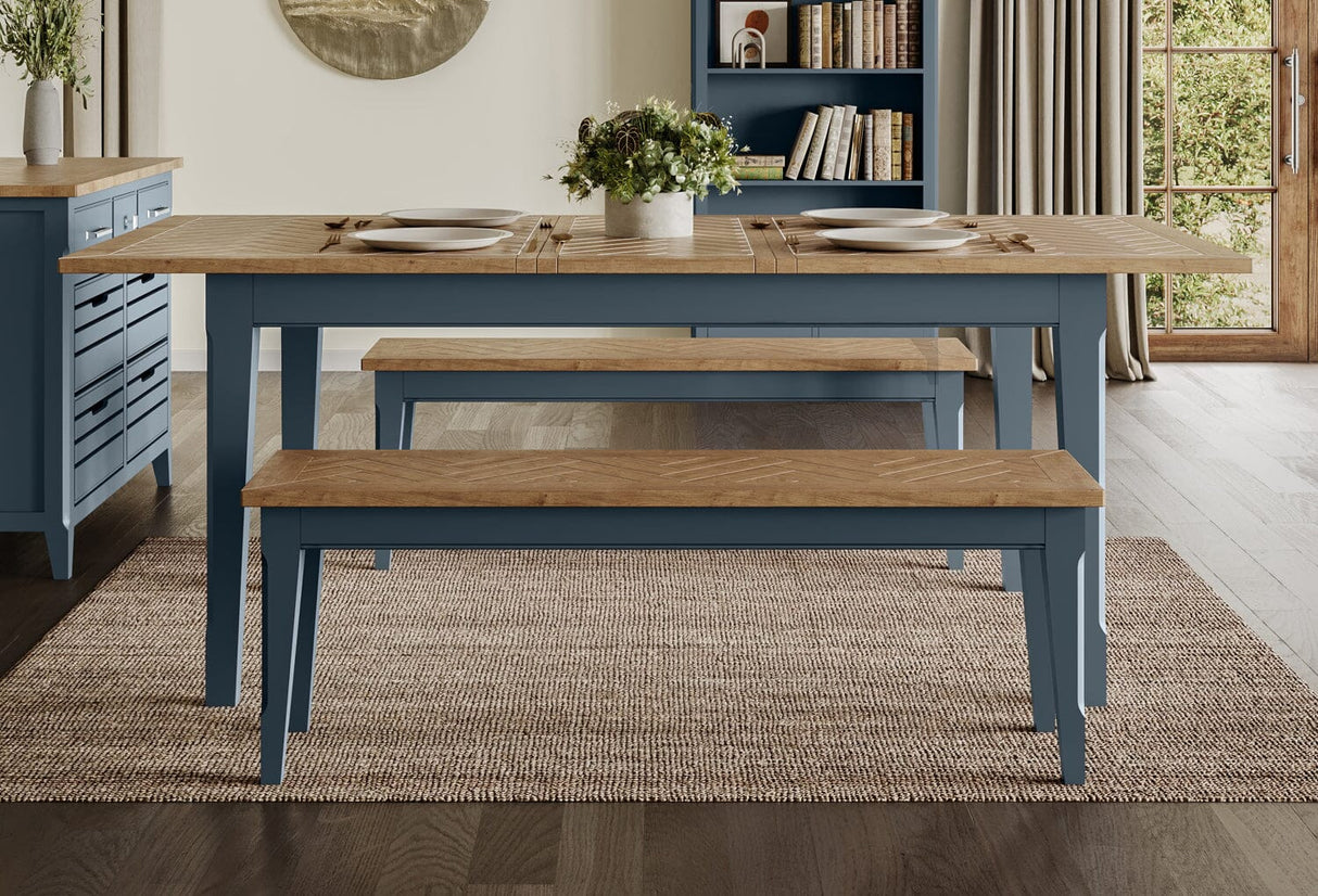 Baumhaus Signature Blue Extending Dining Table (CFR04A)