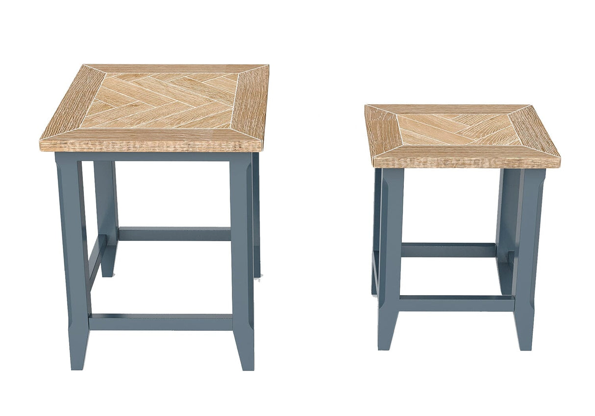 Baumhaus Signature Blue Nest of Two Tables (CFR08B)