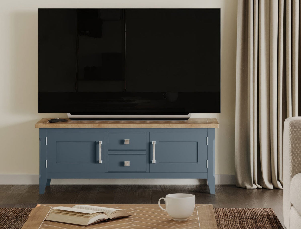 Baumhaus Signature Blue Widescreen Television Stand (CFR09A)