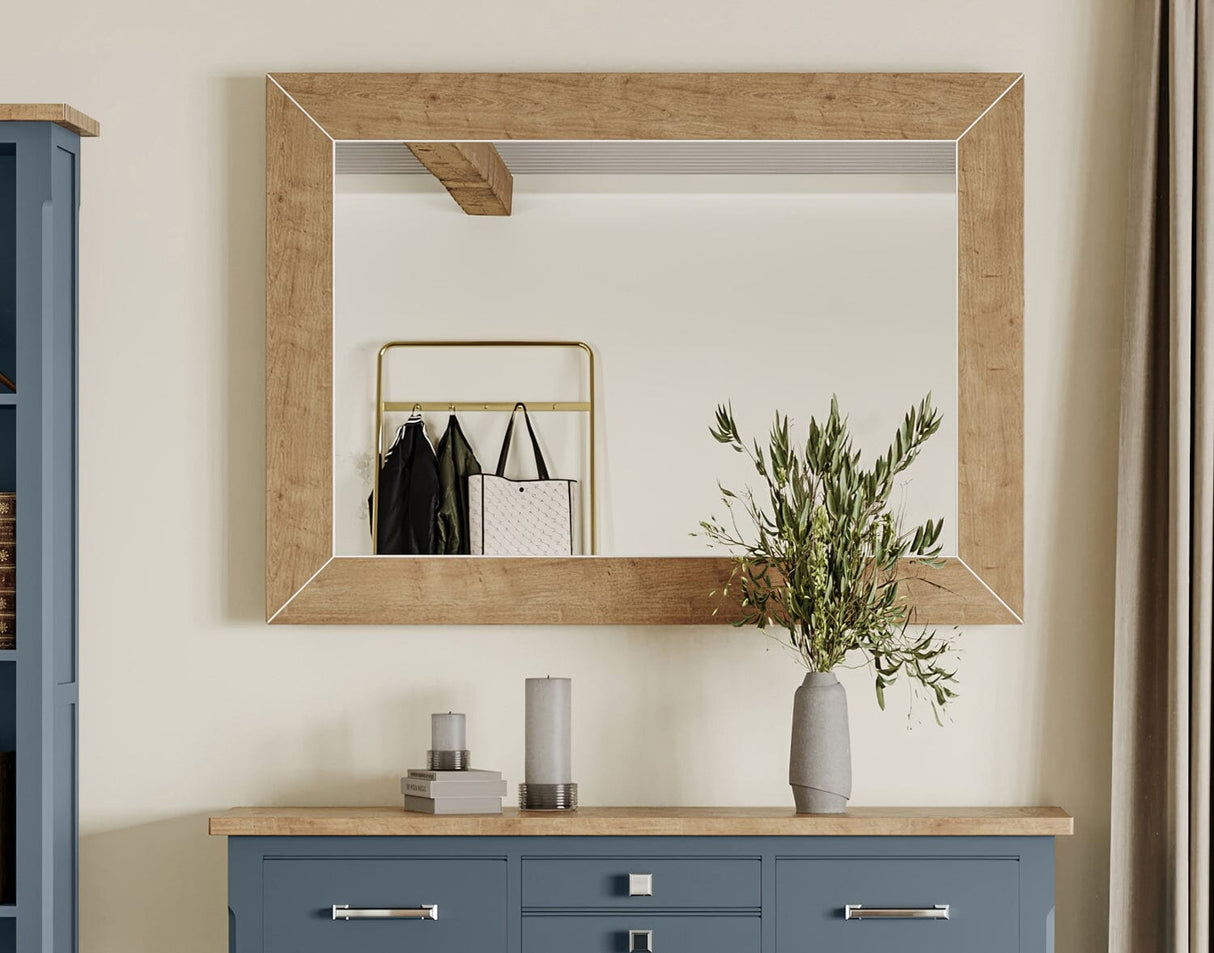 Baumhaus Signature Blue Mirror (Hangs Landscape & Portrait) (CFR16A)