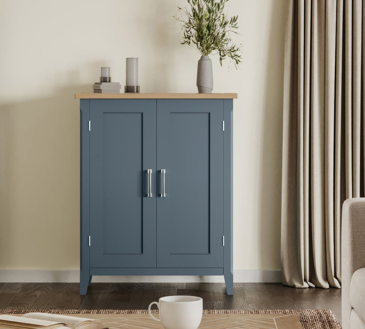 Baumhaus Signature Blue Shoe Storage Cupboard (CFR20A)