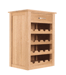 Baumhaus Mobel Oak Wine Rack Lamp Table (COR05A)