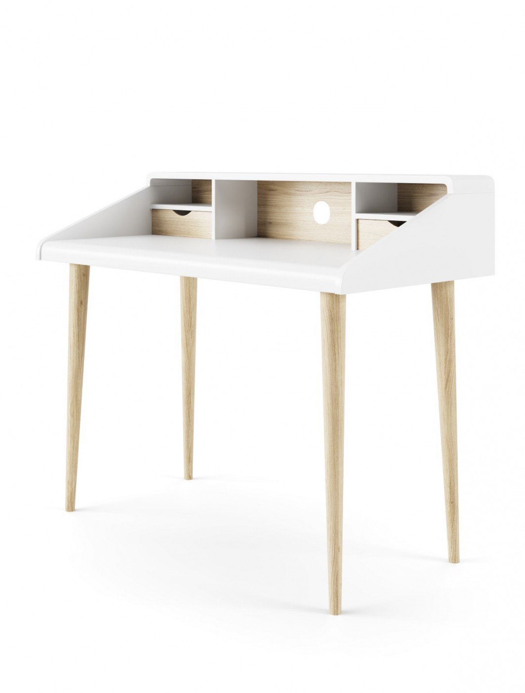 Alphason Yeovil White Study Home Office Desk (AW3180)