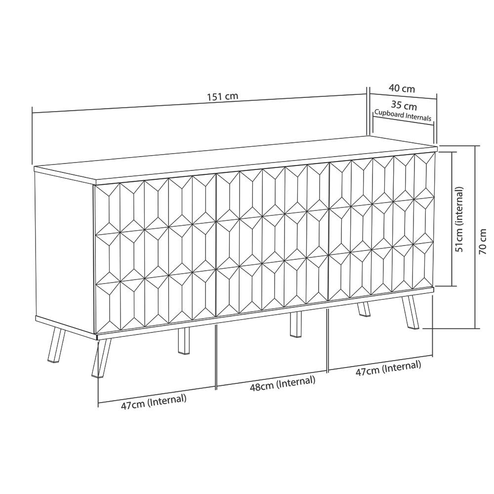 Frank Olsen Elevate Grey Sideboard with Mood Lighting
