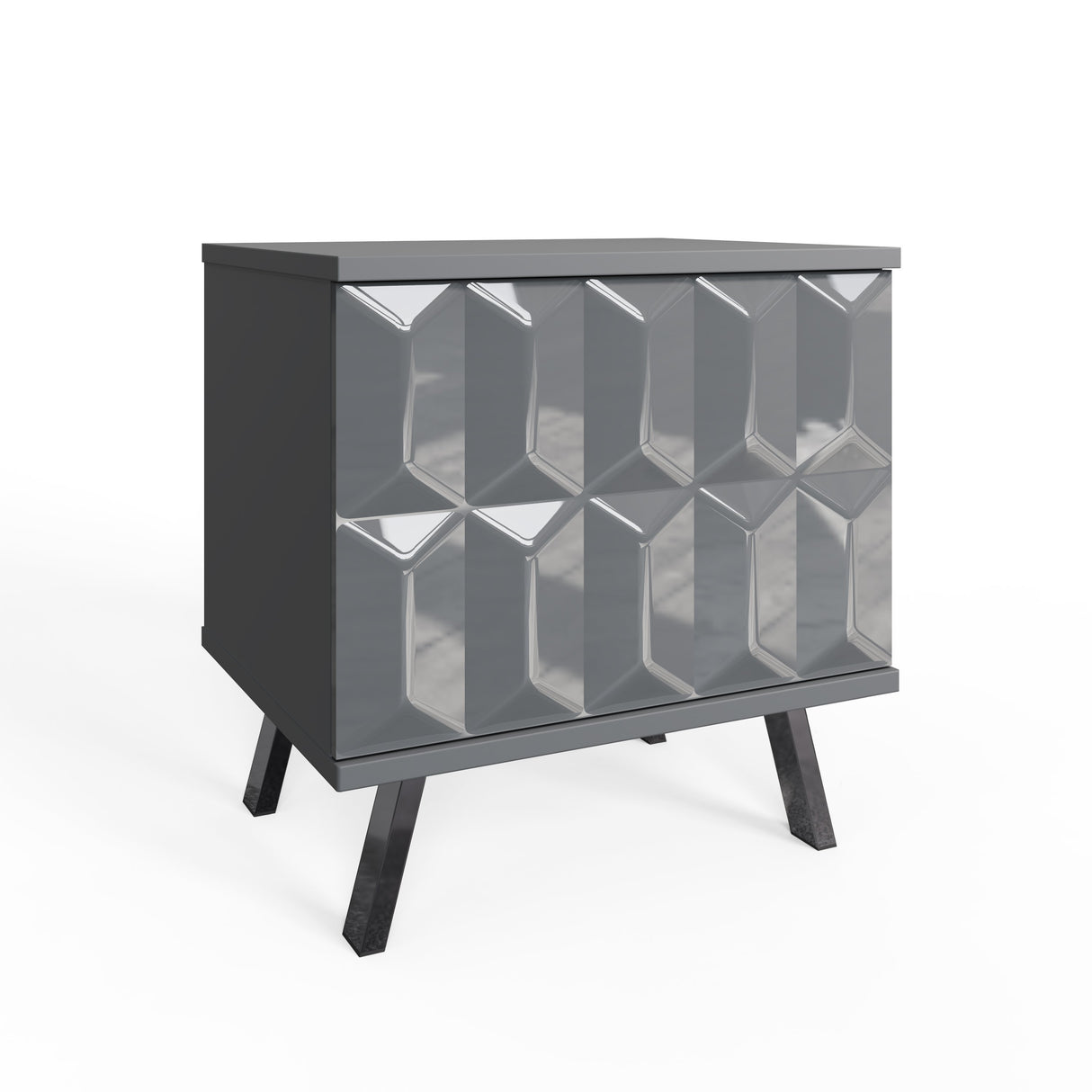 Frank Olsen Elevate Grey Lamp Table with Mood Lighting