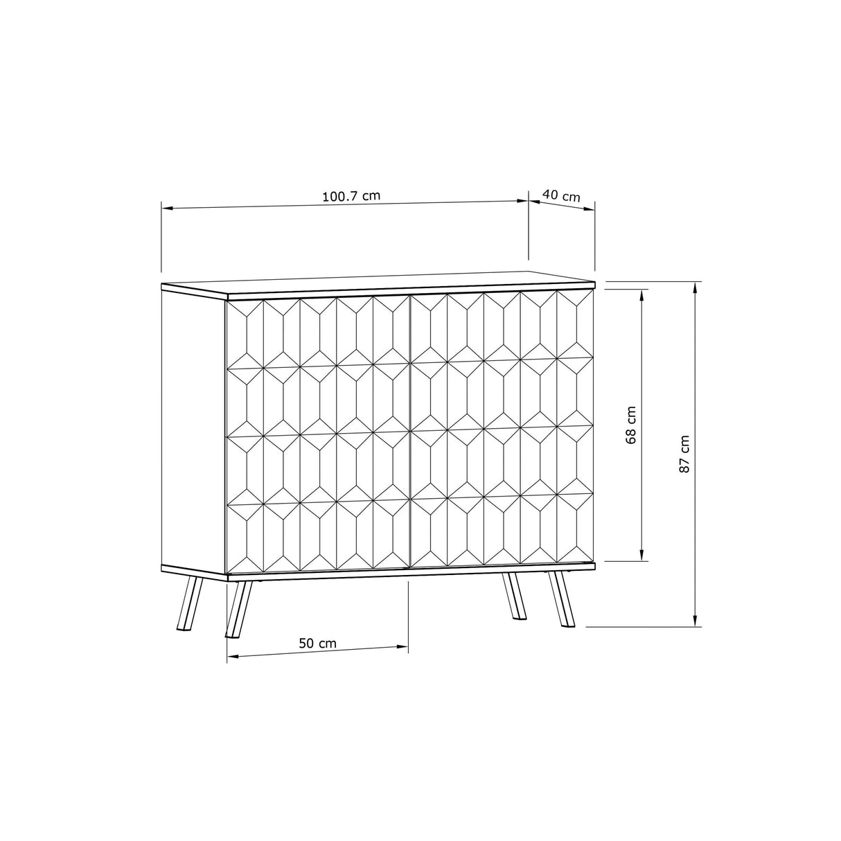 Frank Olsen Elevate White Small Sideboard with Mood Lighting