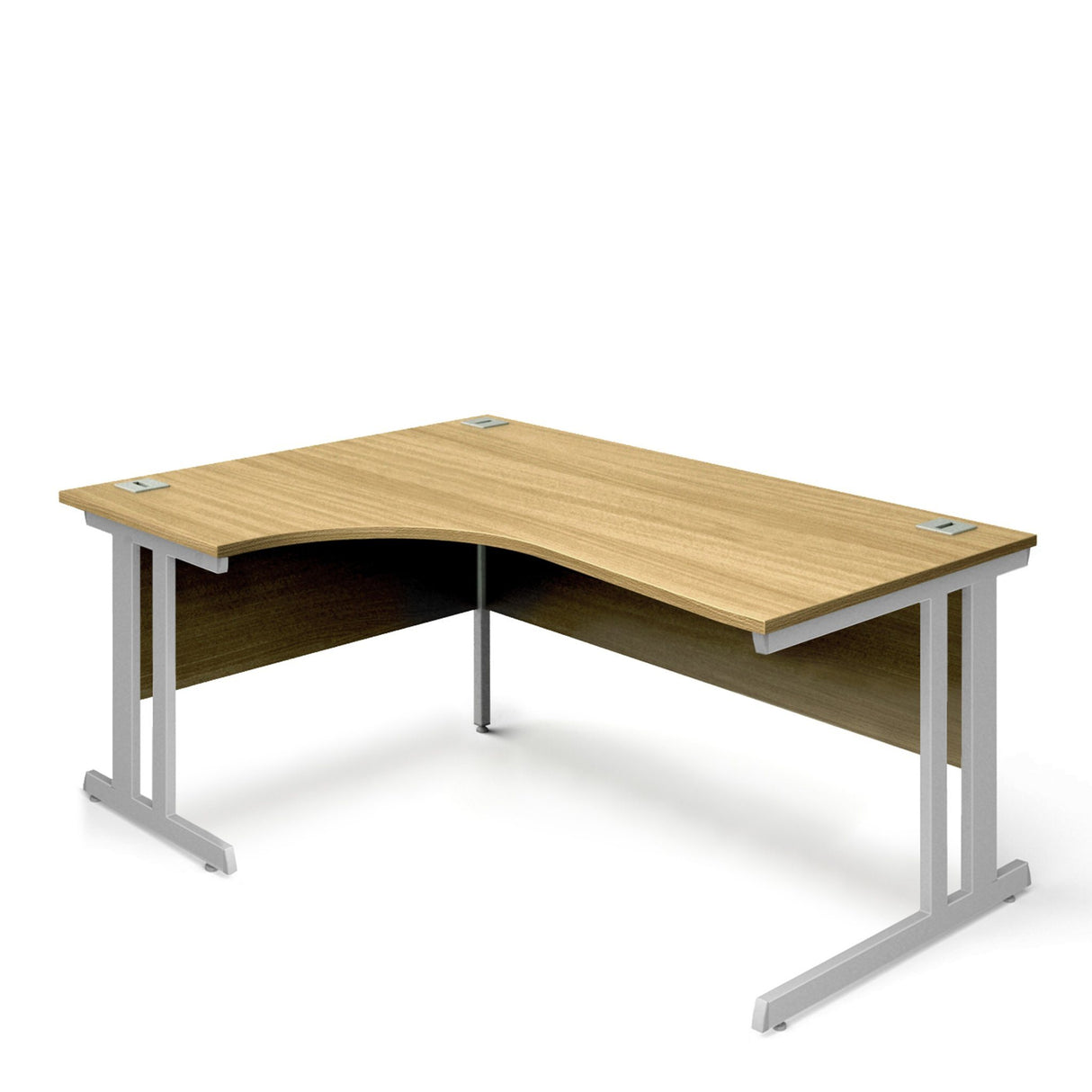 Nautilus Designs Aspire - Ergonomic Left Hand Corner Desk - 1600mm Wide with Cable Management & Modesty Panels