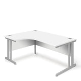 Nautilus Designs Aspire - Ergonomic Left Hand Corner Desk - 1600mm Wide with Cable Management & Modesty Panels