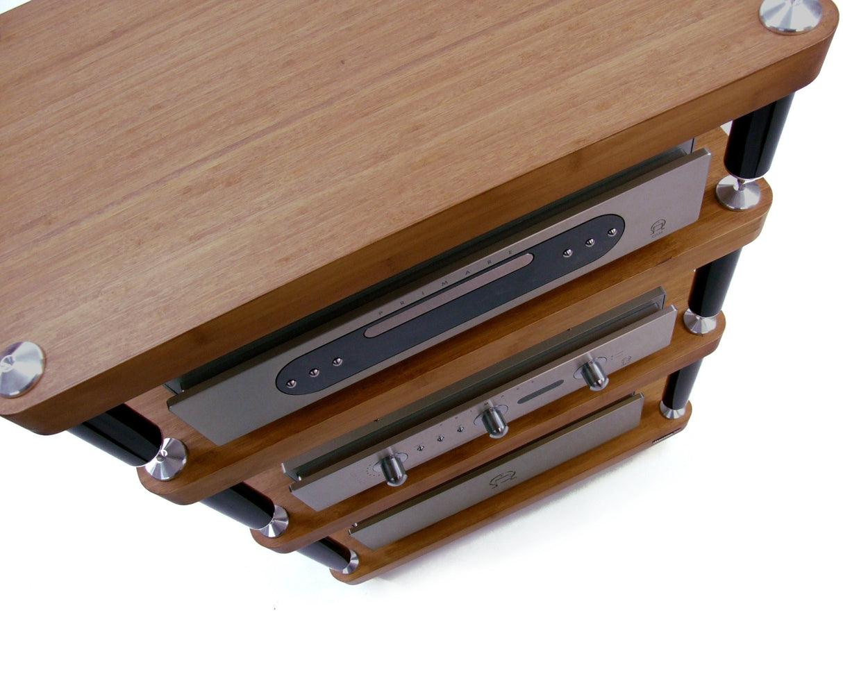 Atacama Evoque Eco 60-40 Dark Finish Bamboo Hi-Fi Rack