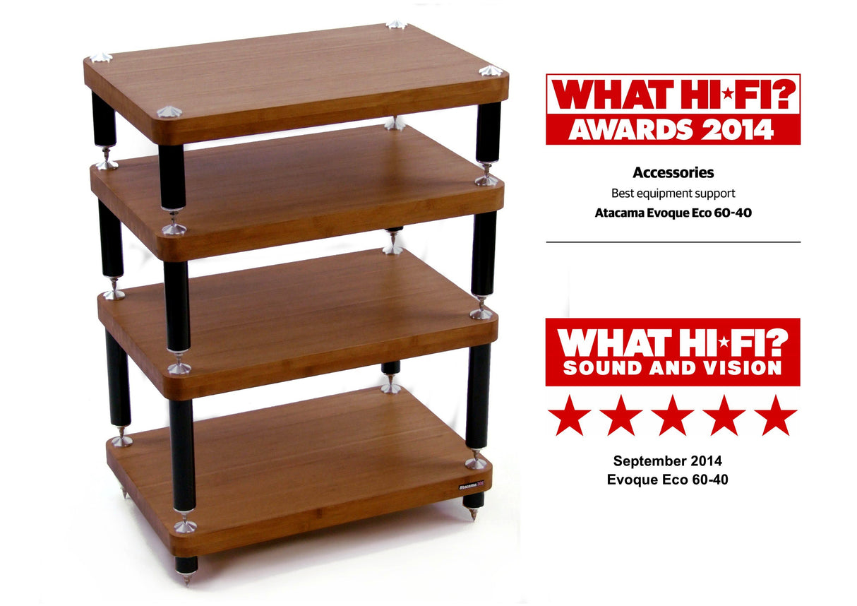 Atacama Evoque Eco 60-40 Dark Finish Bamboo Hi-Fi Rack