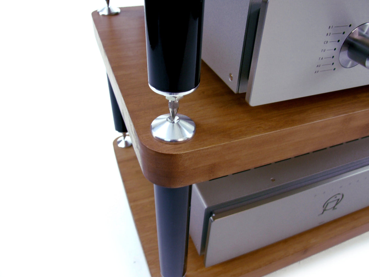 Atacama Evoque Eco 60-40 Dark Finish Bamboo Hi-Fi Rack