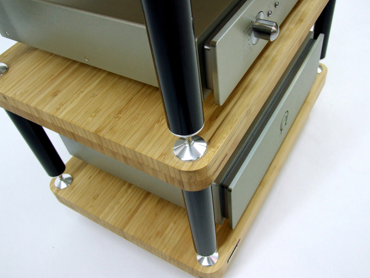 Atacama Evoque Eco 60-40 Natural Finish Bamboo Hi-Fi Rack