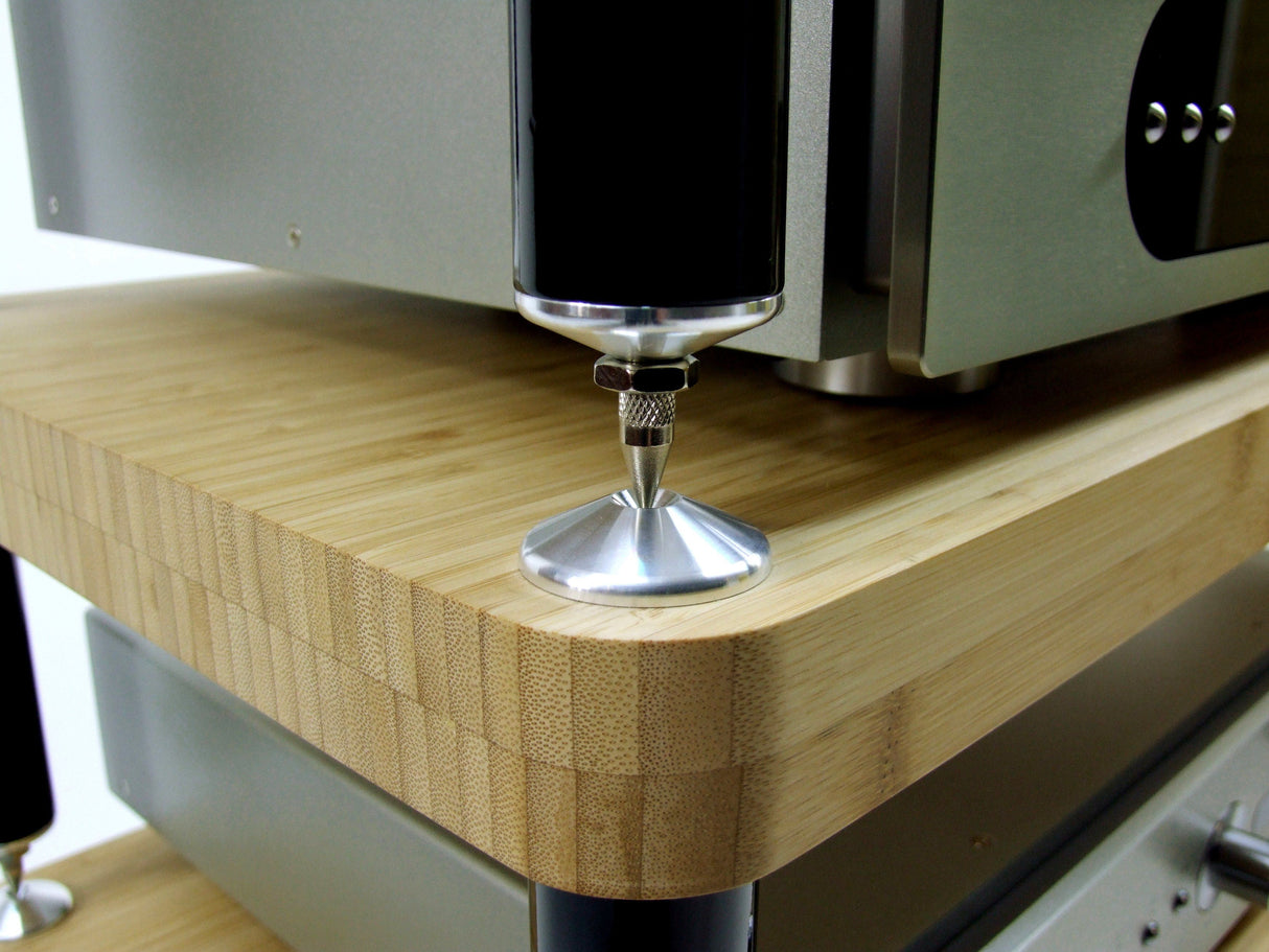 Atacama Evoque Eco 60-40 Natural Finish Bamboo Hi-Fi Rack