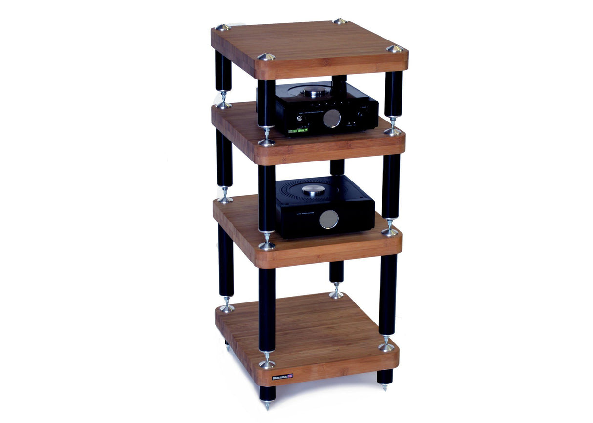 Atacama Evoque Eco 35-40 Mini Hi-Fi Rack Base Unit in Dark Finish Bamboo