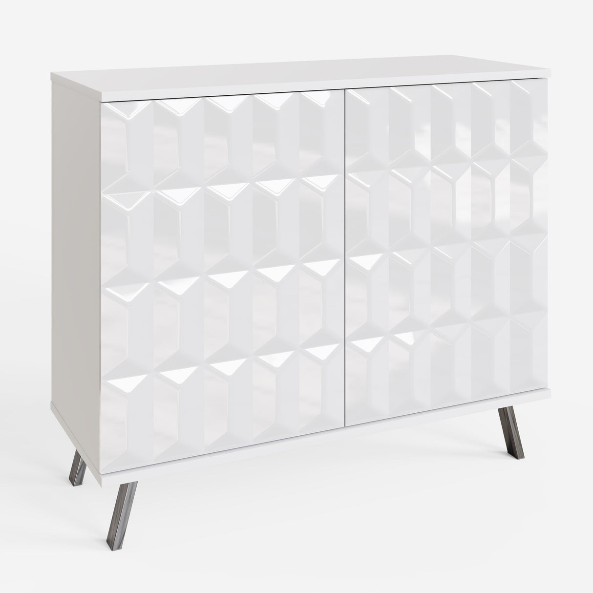 Frank Olsen Elevate White Small Sideboard with Mood Lighting
