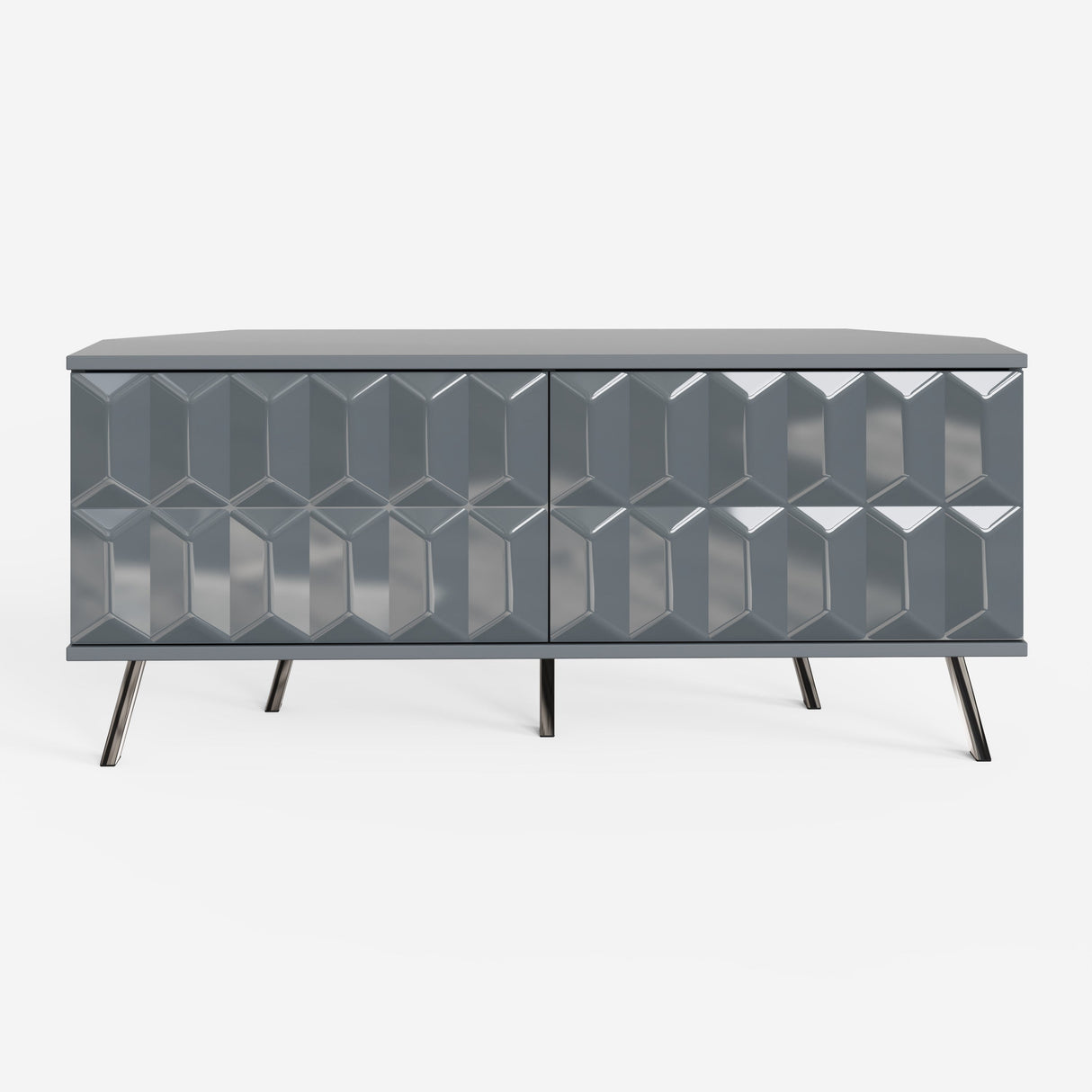 Frank Olsen Elevate Grey Corner TV Cabinet with mood lighting & Intelligent eye