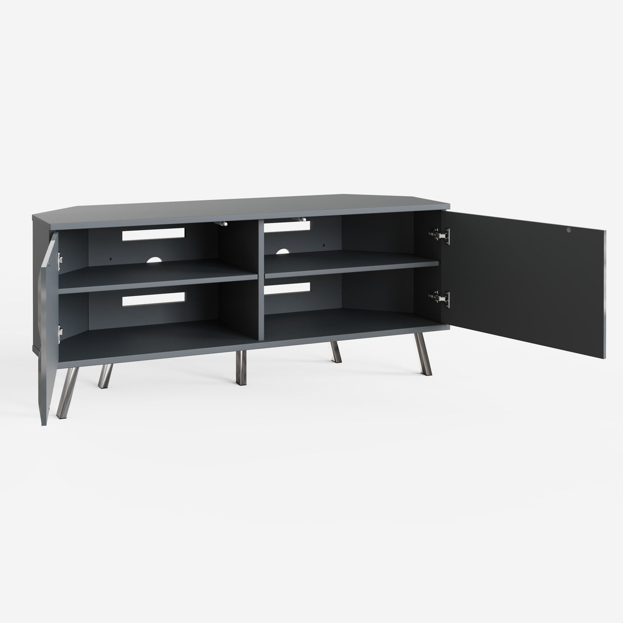 Frank Olsen Elevate Grey Corner TV Cabinet with mood lighting & Intelligent eye