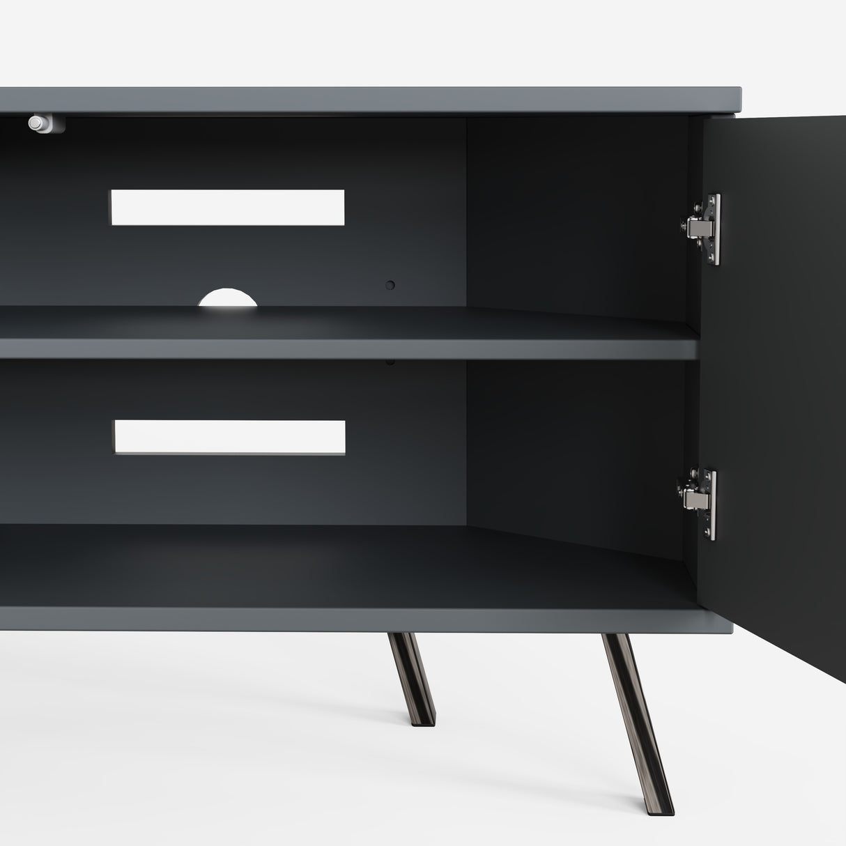 Frank Olsen Elevate Grey Corner TV Cabinet with mood lighting & Intelligent eye
