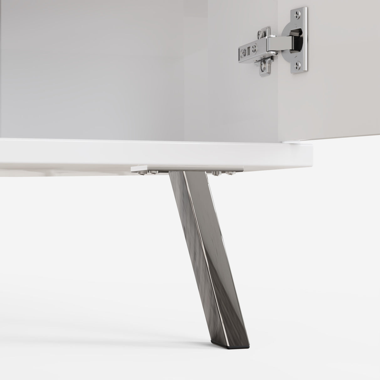 Frank Olsen Elevate White Corner TV Cabinet with mood lighting & Intelligent eye