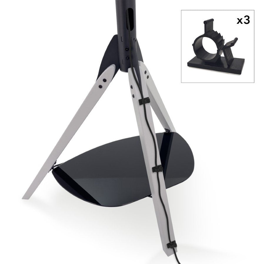 AVF FSL1000HOXGB Grey Hoxton Tripod TV Stand with Shelf
