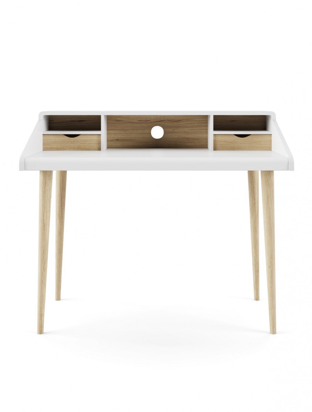 Alphason Yeovil White Study Home Office Desk (AW3180)