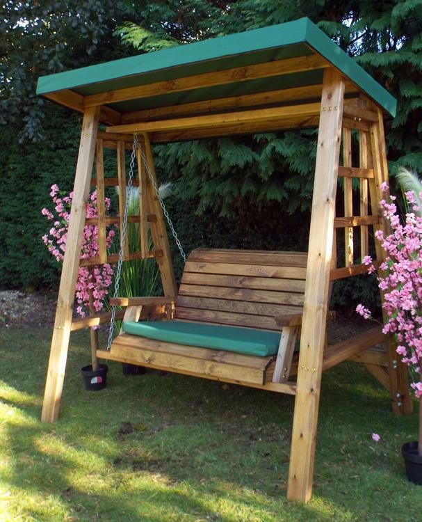 Charles Taylor Dorset Two Seater Swing in Green (HB133G Set)