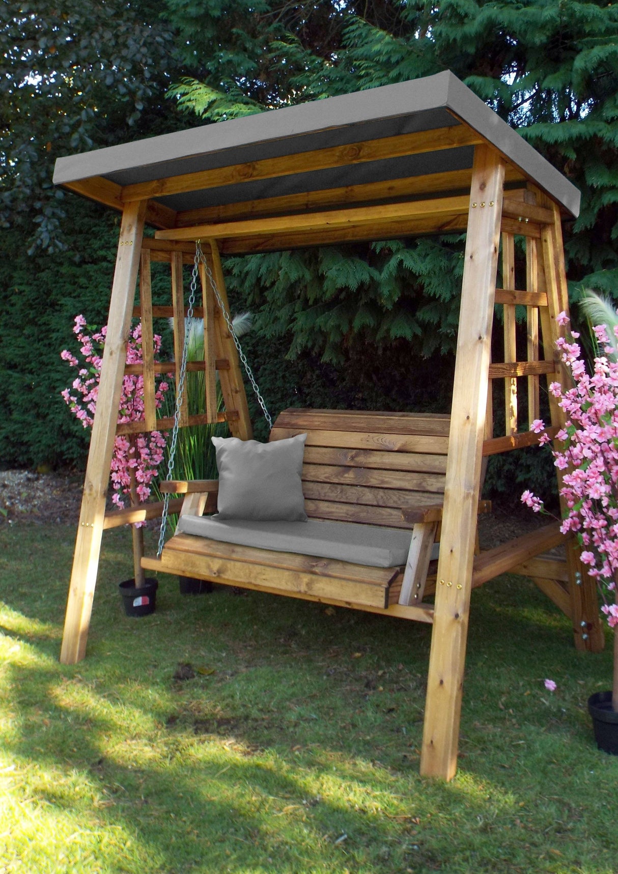 Charles Taylor Dorset Two Seater Swing in Grey (HB133GR Set)