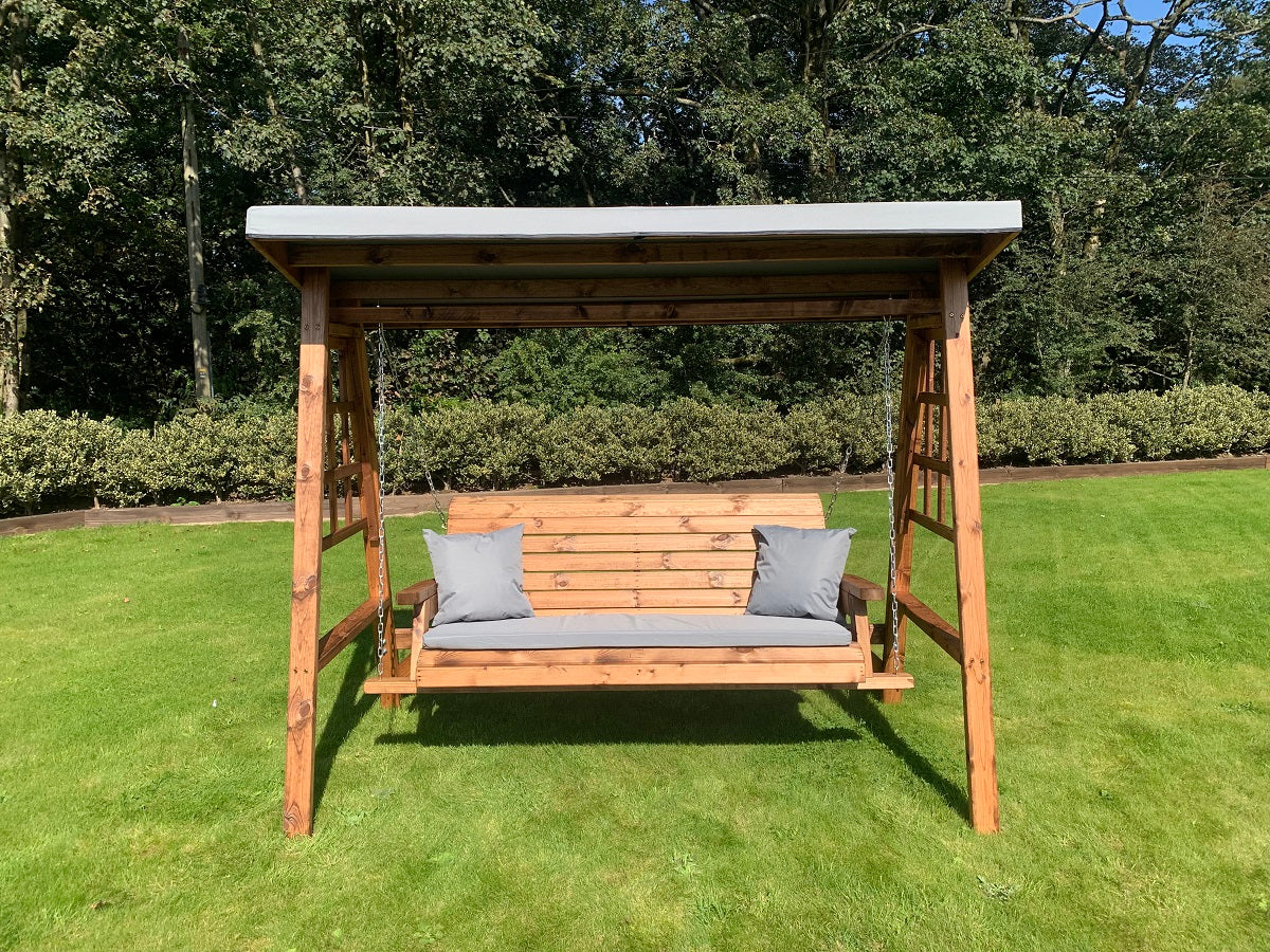 Charles Taylor Dorset Three Seater Swing in Grey (HB134GR Set)