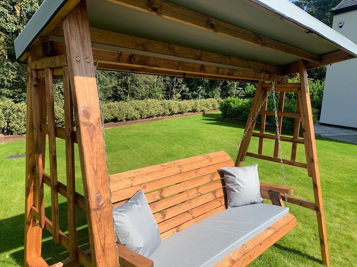 Charles Taylor Dorset Three Seater Swing in Grey (HB134GR Set)