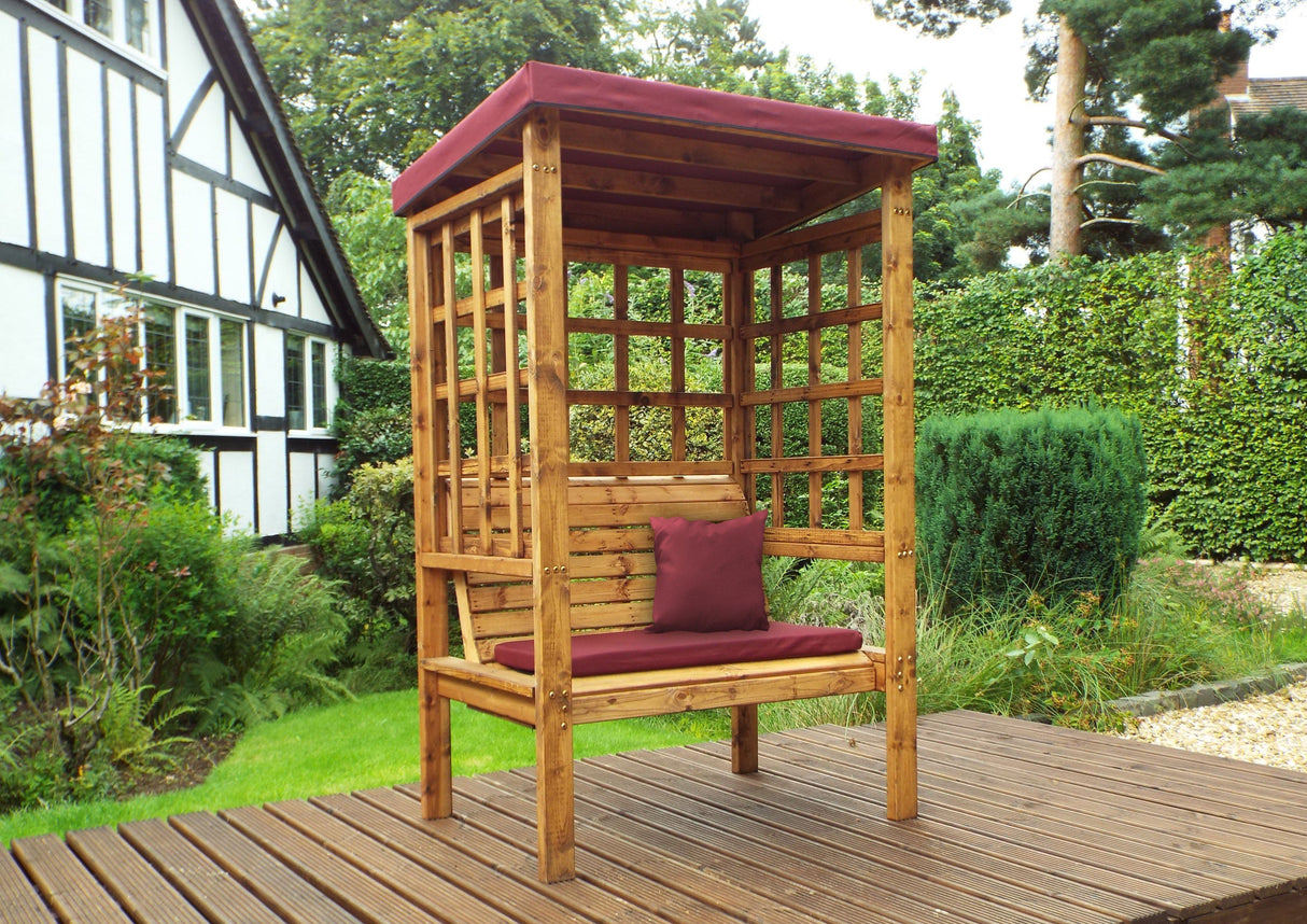 Charles Taylor Bramham Two Seater Arbour in Burgundy (HB135B Set)