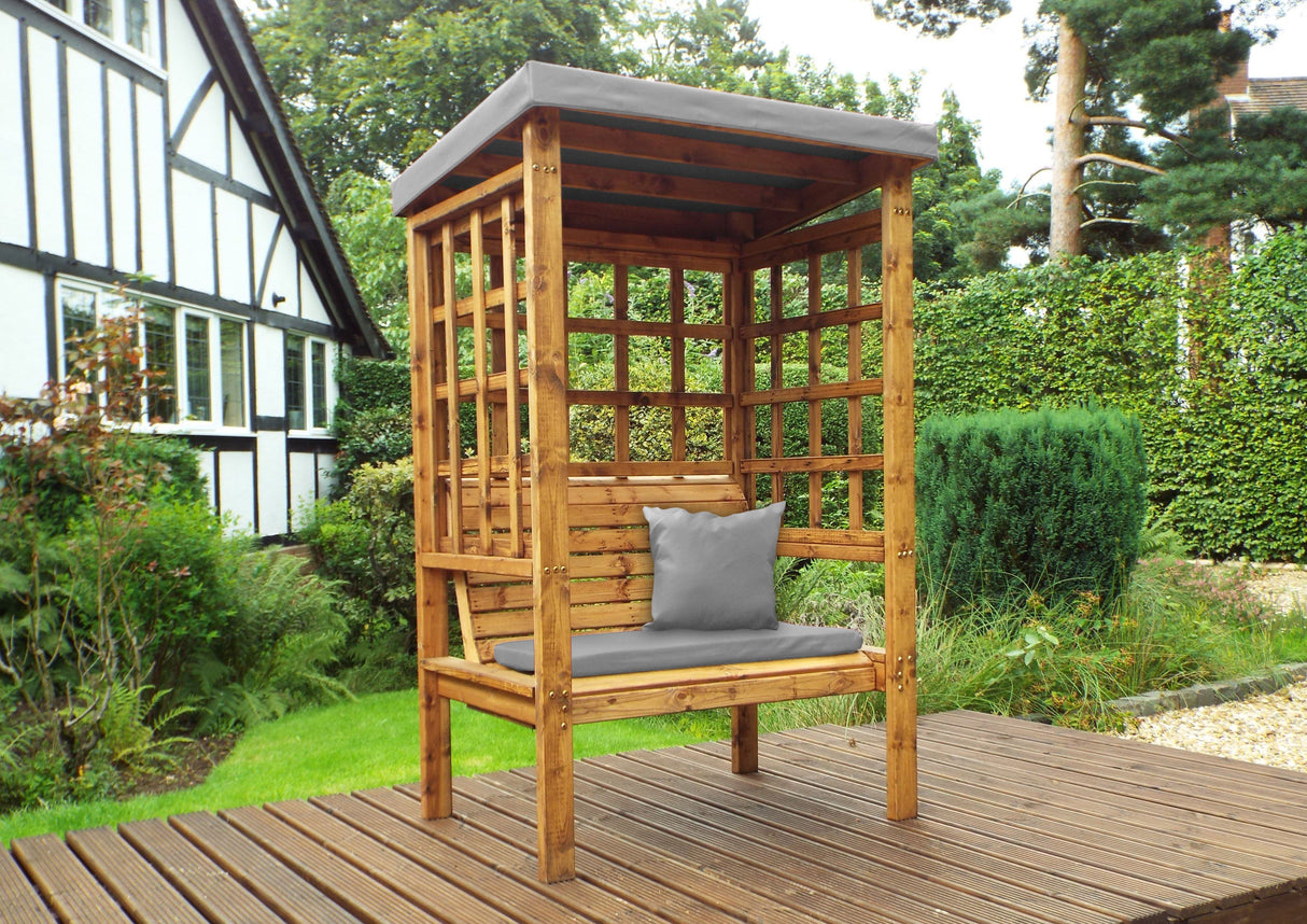 Charles Taylor Bramham Two Seater Arbour in Grey (HB135GR Set)