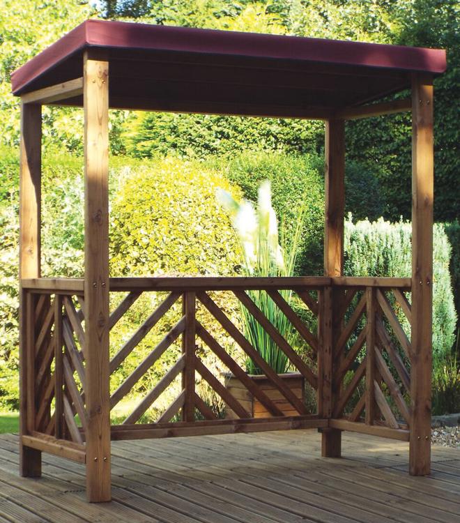 Charles Taylor Dorchester BBQ Shelter in Burgundy (HB137B)
