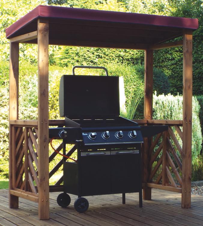 Charles Taylor Dorchester BBQ Shelter in Burgundy (HB137B)