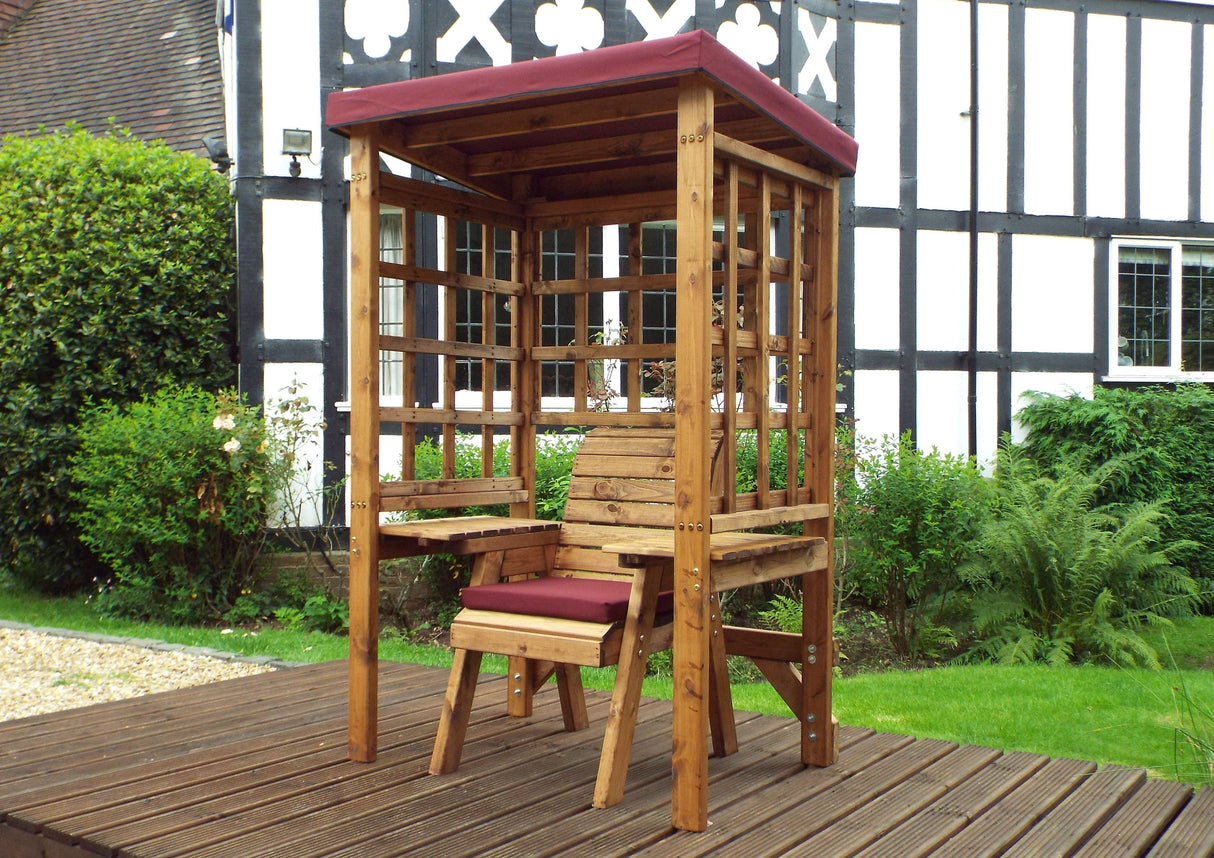 Charles Taylor Wentworth Single Seat Arbour in Burgundy (HB143B Set)