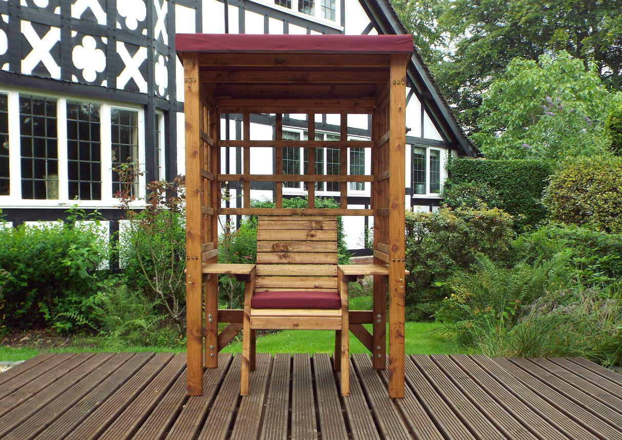 Charles Taylor Wentworth Single Seat Arbour in Burgundy (HB143B Set)
