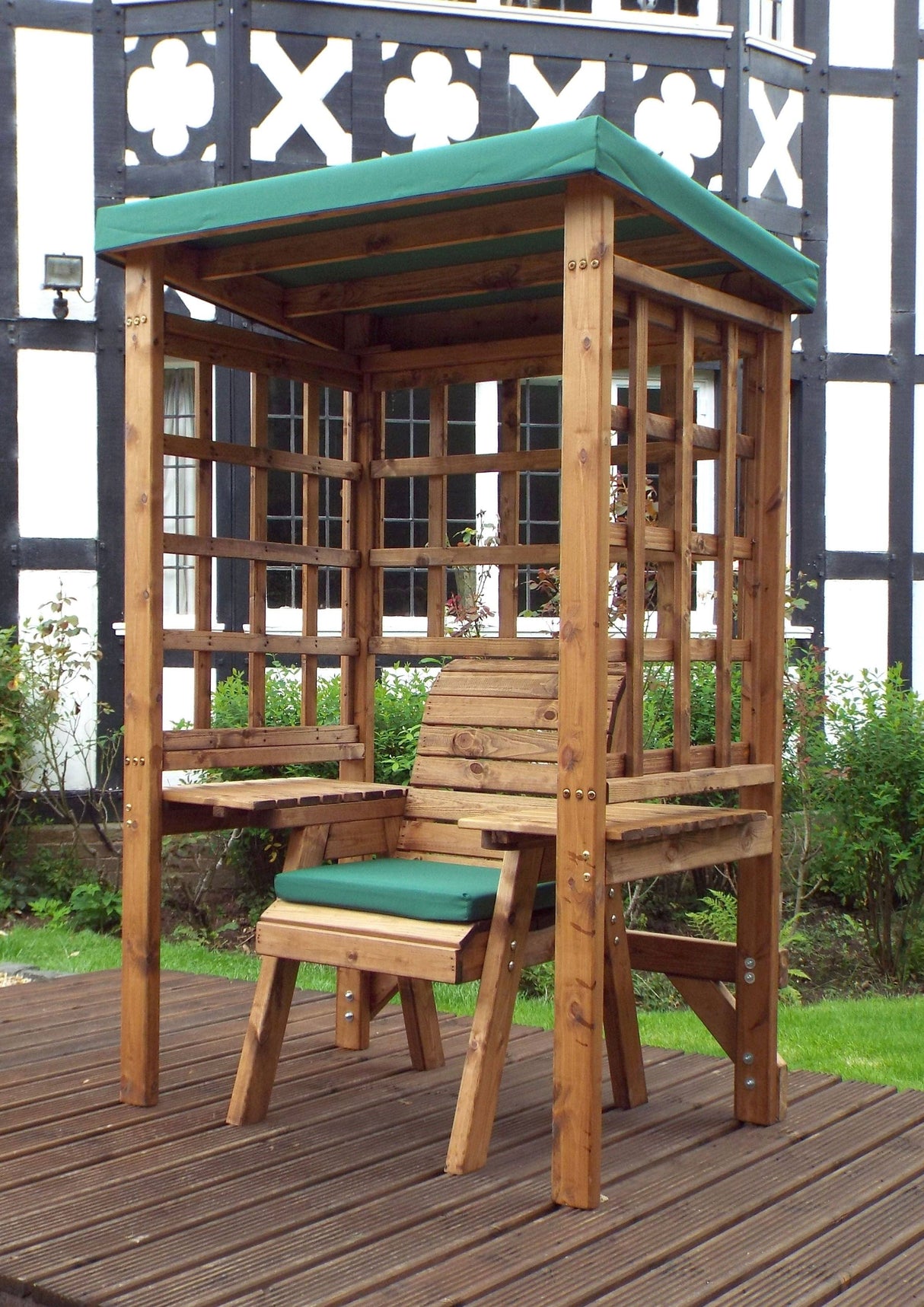 Charles Taylor Wentworth Single Seat Arbour in Green (HB143G Set)