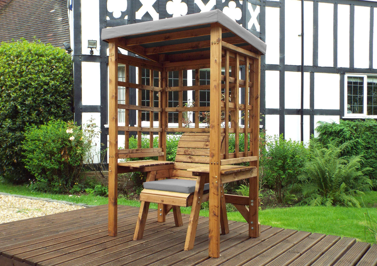 Charles Taylor Wentworth Single Seat Arbour in Grey (HB143GR Set)
