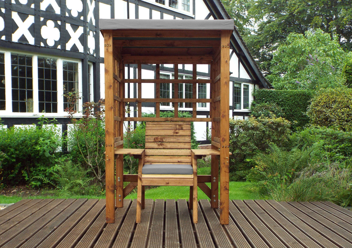 Charles Taylor Wentworth Single Seat Arbour in Grey (HB143GR Set)