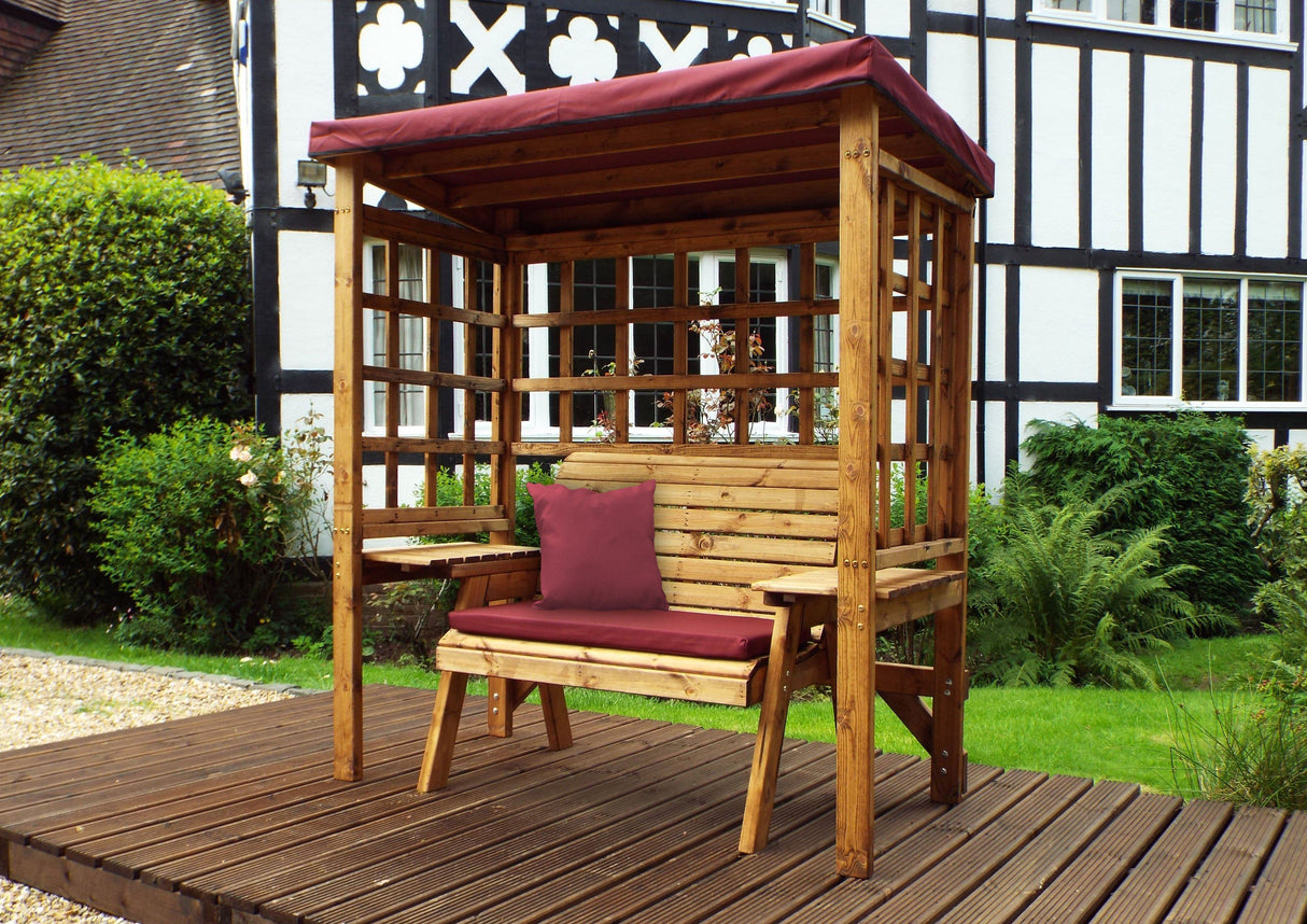 Charles Taylor Wentworth Two Seat Arbour in Burgundy (HB144B Set)
