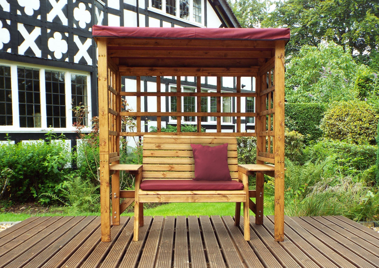 Charles Taylor Wentworth Two Seat Arbour in Burgundy (HB144B Set)