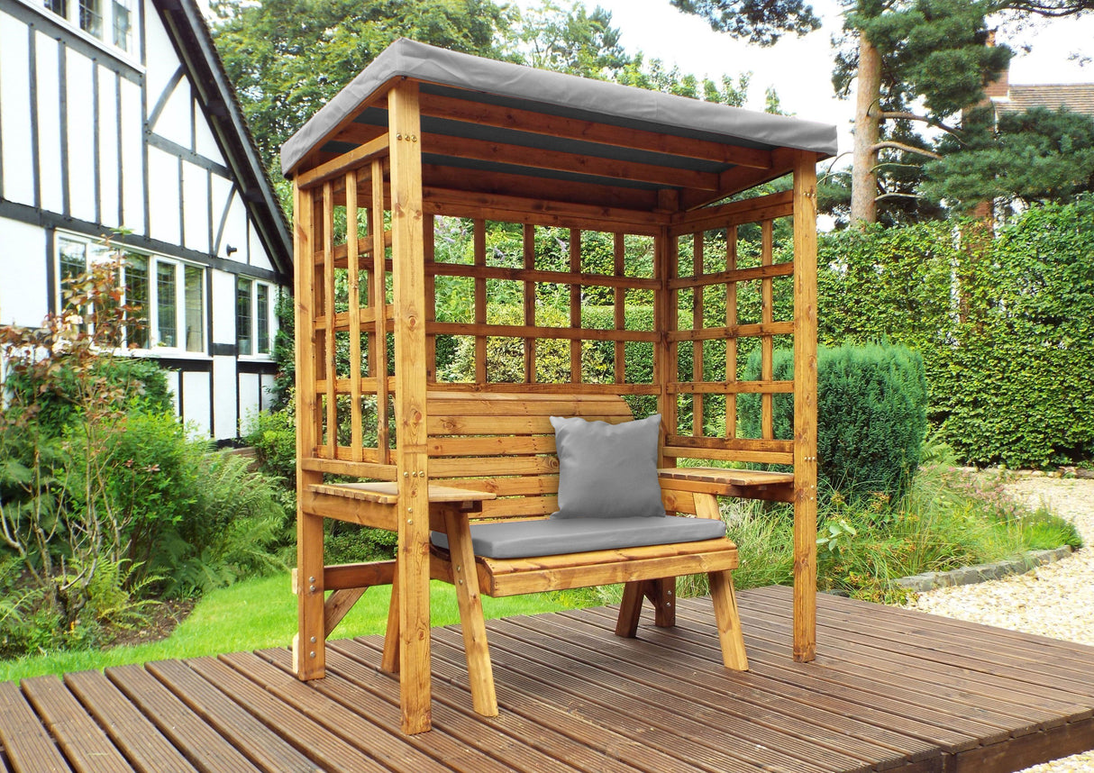 Charles Taylor Wentworth Two Seat Arbour in Grey (HB144GR Set)