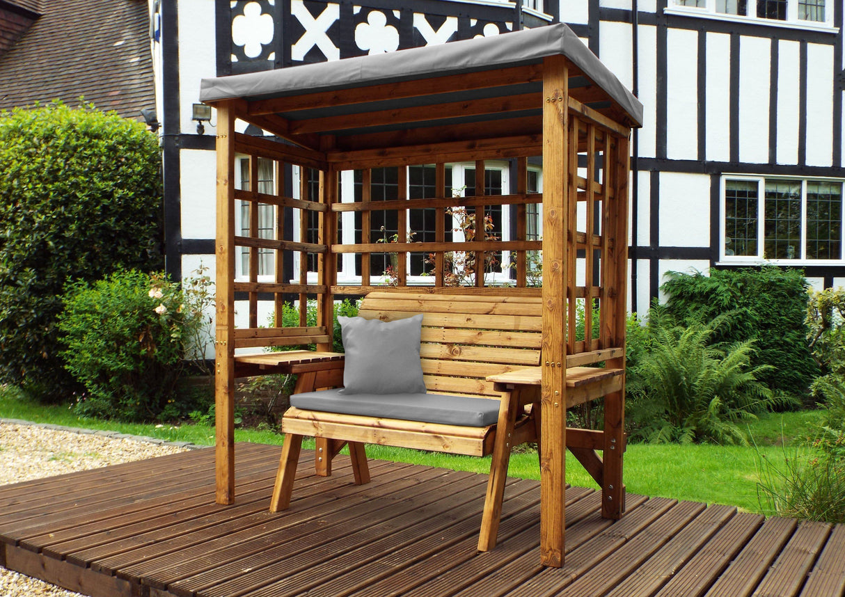 Charles Taylor Wentworth Two Seat Arbour in Grey (HB144GR Set)